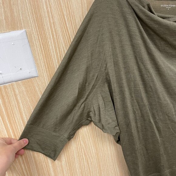 Eileen Fisher green top size medium - Picture 2 of 5